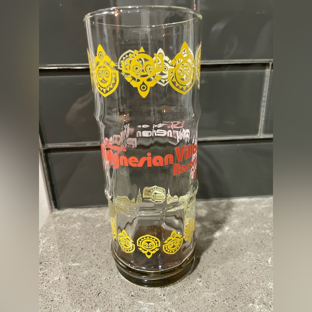 2021 Disney World Parks 50th Anniversary Polynesian Resort Maui Bamboo Glass